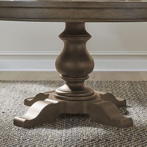 Liberty Furniture 615-P6060 Americana Farmhouse - Single Pedestal Table Base - Light Brown