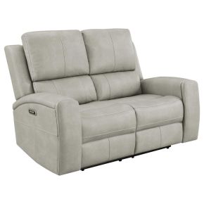 Coaster Fine Furniture 603435PPP Brickston - Triple Power Reclining Loveseat - Gray