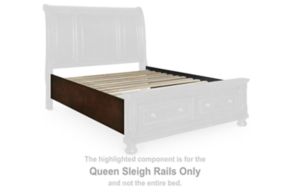 Millennium® by Ashley B697-298 Porter - Sleigh Queen Rails - Rustic Brown