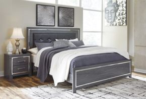Ashley Furniture B214B15 Ashley Furniture B214B15 Lodanna - King Panel Bed With Roll Slats - Gray