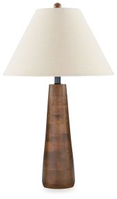 Signature Design by Ashley® L329104 Danset - Wood Table Lamp - Brown