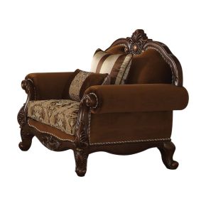 ACME 50657 Jardena - Chair - Fabric & Cherry Oak