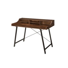 ACME 92680 Sange - Writing Desk With USB - Walnut & Black