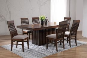 Coaster Fine Furniture 182991-S7 Briarwood - 7 Piece Extension Leaf Dining Table Set - Mango Oak