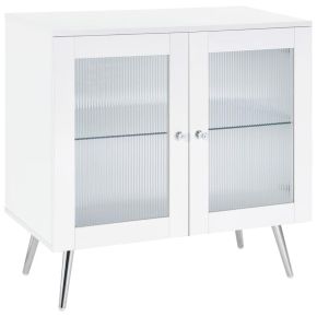 Coaster Fine Furniture 950396 Nieta - 2 Door Engineered Wood Accent Cabinet - White High Gloss