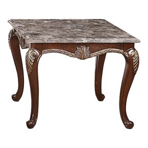 New Classic T1808-20 Palazzo Marina - Marble End Table - Dark Brown