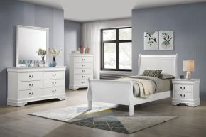 Coaster Fine Furniture 202441T-S5 Louis Philippe - 5 Piece Twin Bedroom Set - White