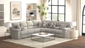 Jackson 15/36/37/38-28 Quinn - 3 Piece Reclining Sectional With 4 Reclining Seats, Storage Arms, Storage Console With Lights, And Drop Down Table - Nature