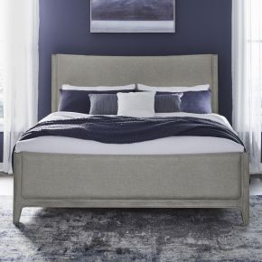 Liberty Furniture 694-BR-KCUB New Haven - California King Upholstered Bed - Sanctuary White