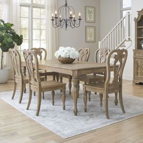 Liberty Furniture 244N-DR-A7RLS Magnolia Manor - 7 Piece Rectangular Table Set - Brown