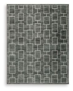 Signature Design by Ashley® R407401 Elderland - 8' x 10' Washable Rug - Black / Gray