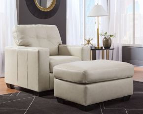 Signature Design by Ashley® 21708/20/14 Santorine - 2 Pc. - Chair, Ottoman - Bone
