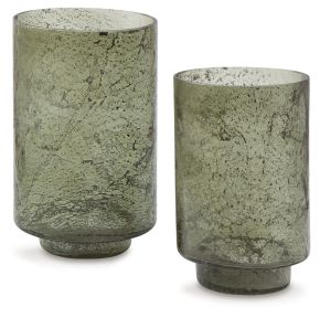 Ashley Furniture A2000623 Clarkton - Candle Holder Set (Set of 2) - Green
