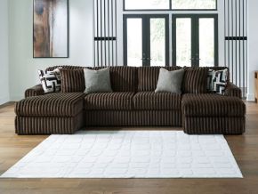 Ashley Furniture 98104S5 Ashley Furniture 98104S5 Midnight-Madness - 3-Piece Double Chaise Sectional - Chocolate
