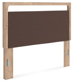 Ashley Furniture PCB1360-57 Kinlanni - Queen Upholstered Panel Headboard - Tan / Brown