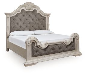 Ashley Furniture PCB948B4 Bruchandi - King Upholstered Panel Bed - Antique White