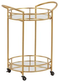 Ashley Furniture A4000099 Wynora - Gold - Bar Cart