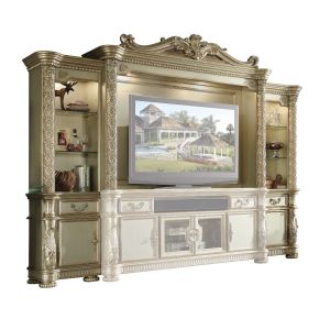 ACME 91310 Vendome II - Entertainment Center - Gold Patina & Bone