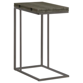 CoasterEveryday 902864 Pedro - Expandable C-Shaped Sofa Side Table - Weathered Gray