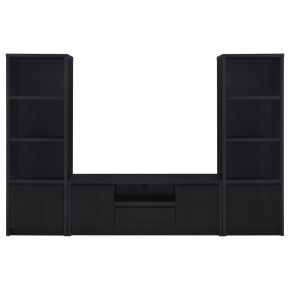 Coaster Fine Furniture 706222-SET Winfield - 3 Piece Entertainment Center With TV Stand - Black