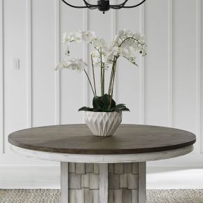 Liberty Furniture 237-T5454 River Place - Round Pedestal Table Top - White