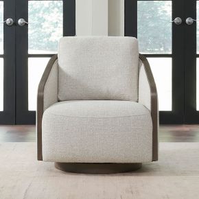 Liberty Furniture 722-ACH16 Liberty Furniture 722-ACH16 Nora - Upholstered Swivel Accent Chair - Dark Brown / White