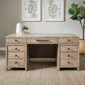 Liberty Furniture 780-HO105T Proximity Place - Jr Executive Desk Top - Barley Buff