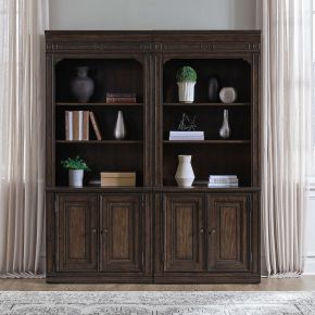 Liberty Furniture 765-HO-2BB Provence Park - 2 Piece Bunching Bookcase Set - Brown
