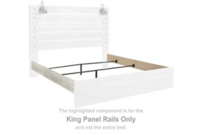 Signature Design by Ashley® B192-97 Cambeck - King Panel Rails - Whitewash
