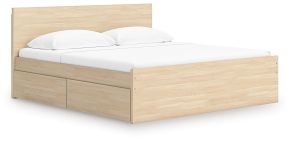 Signature Design by Ashley® EB9632B18 Onita - Queen Panel Platform Bed With 2 Side Storage - Natural