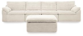 Ashley Furniture PC84304S1 Fannin - 4-Piece Sectional With Ottoman - Ivory