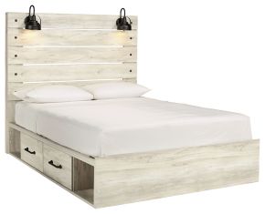 Ashley Furniture B192B24 Ashley Furniture B192B24 Cambeck - Queen Panel Bed With 4 Storage Drawers - Whitewash