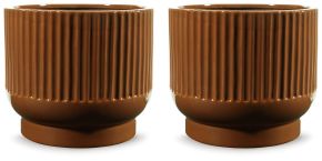 Signature Design by Ashley® A2900021 Avalyah - Vase (Set of 2) - 8" - Burnt Umber