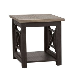 Liberty Furniture 422-OT1020 Heatherbrook - End Table - Charcoal & Ash