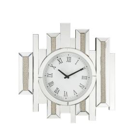 ACME 97728 Lavina - Wall Clock - Mirrored & Faux Diamonds - 22"