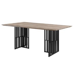 ACME DN01757 Zudora - Dining Table - Antique Oak & Black