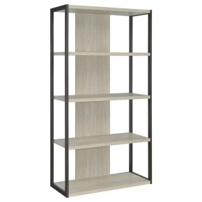 CoasterEssence 805883 Loomis - 72" 4-Shelf Bookshelf - Whitewashed Gray
