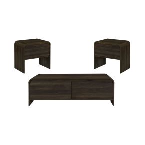 New Classic 19-3518W-3P New Classic 19-3518W-3P Mara - 3 Piece Cocktail Table & 2 End Tables - Walnut