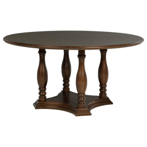 Coaster Fine Furniture 109400 Landon - Round Wood Pedestal Dining Table - Rich Brown