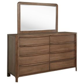 Coaster Fine Furniture 223323M Maderia - 8-Drawer Dresser And Mirror - Walnut