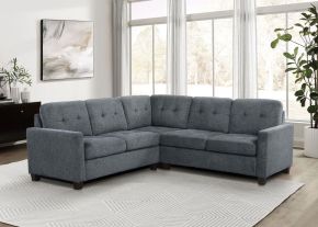 Coaster Fine Furniture 551701-SETA Georgina - 3 Piece Upholstered Sectional Sofa - Steel Gray