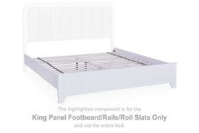 Signature Design by Ashley® PCB392-56 Jarlee - King Panel Footboard / Rails / Roll Slats - White