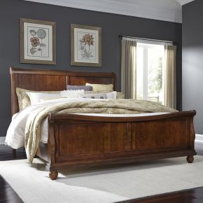 Liberty Furniture 589-BR-KSL Rustic Traditions - King Sleigh Bed - Dark Brown