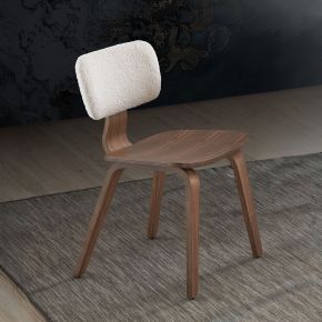 ACME DN02311 ACME DN02311 Casson - Side Chair (Set of 2) - White Boucle & Walnut