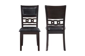 New Classic D1701-20-EBY Gia - Dining Chairs (Set of 2) - Ebony - Faux Leather