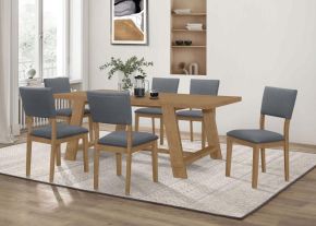 Coaster Fine Furniture 104171-S7 Sharon - 7 Piece Rectangular Dining Table Set - Brown