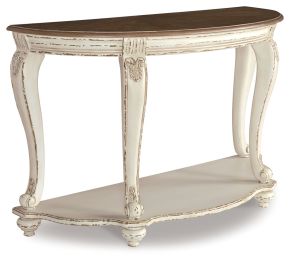 Ashley Furniture T743-4 Realyn - Sofa Table - White / Brown