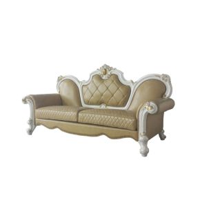 ACME 58210 ACME 58210 Picardy - Sofa With 5 Pillows - Butterscotch Synthetic Leather & Antique Pearl