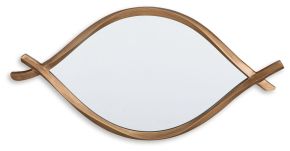 Signature Design by Ashley® A8010340 Bartner - Antique Gold Finish - Accent Mirror