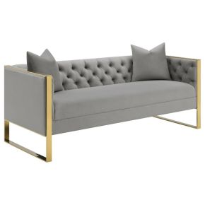 CoasterElevations 509111 Eastbrook - Velvet Upholstered Tufted Sofa - Gray